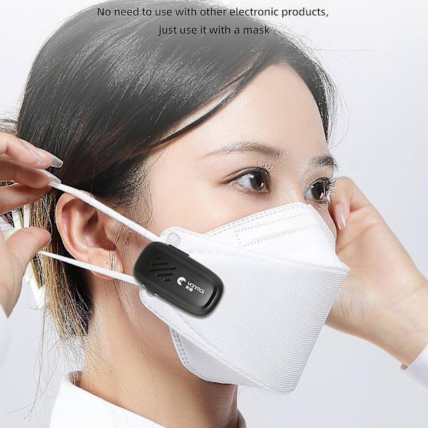 Bärbar uppladdningsbar minirör mikrofon trådlös klämma på mask mikrofon högtalare