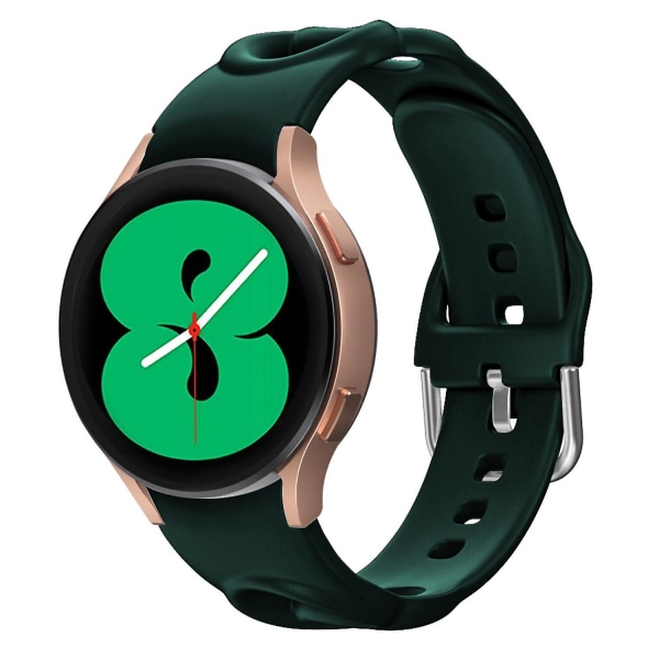 20mm Hurtigutløser Silikonrem For Samsung Galaxy Watch 4/5/6 40/44mm / Watch6 Classic 43/47mm Green