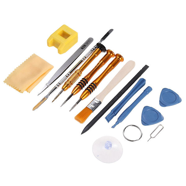 15-dels Professionellt Reparationsverktygsset för iPhone X/ 8 Plus/ 7 Plus/ 7/ 6 Plus/6S / 6/ 5/ 5S/ 5C/ 5/ 4 /