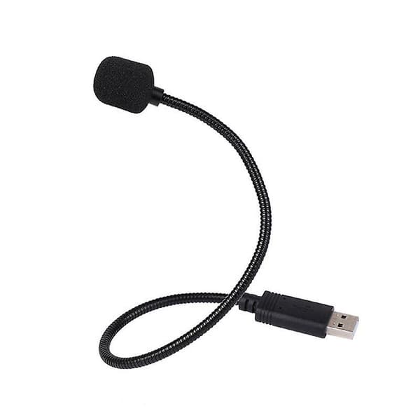 Mini USB-mikrofon för bärbar dator och stationär dator PC Kondensatormikrofon med svanhals Black
