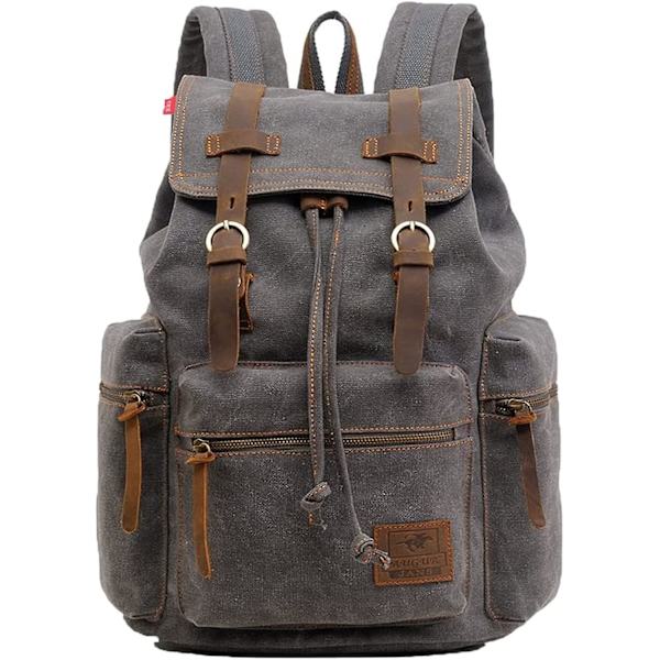 Canvas Rygsæk 15l Casual Dagstursrygsæk, 42 Cm, 15 Liter