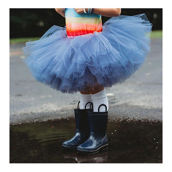 Moderigtige piger tutu super fluffy 6 lag underkjole prinsesse ballet danse tutu nederdel børn kage nederdel jule børnetøj White 4t