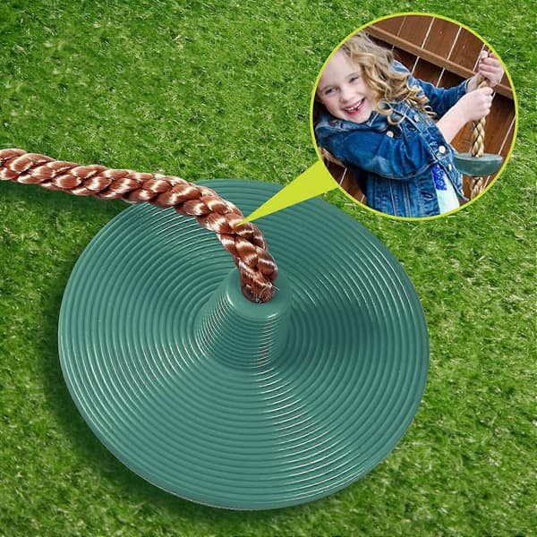 Klätterrep Gunga Utomhus Klätterrep Kraftig Plastskiva Gungsits (grön)