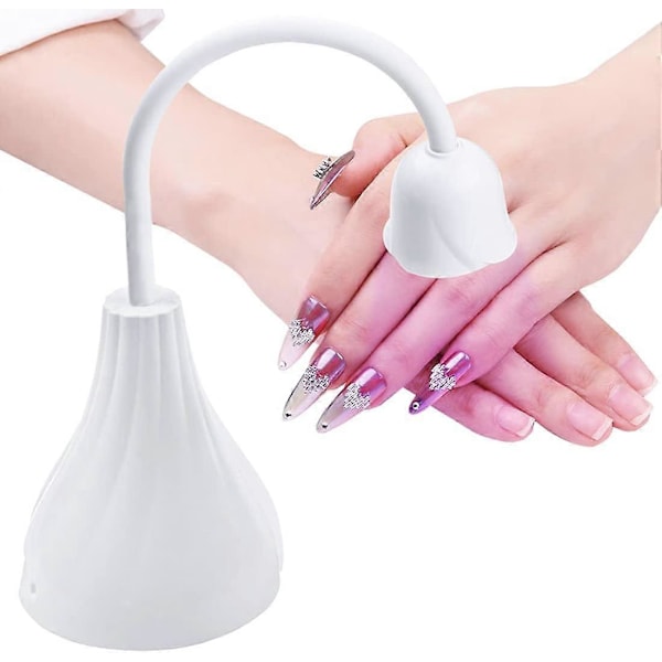 BODYA UV LED-lampa Bärbar Mini Lotus Torkare 360° Rotationsbar Händer Gelhärdningslampa för Hemma DIY Salong Manikyr