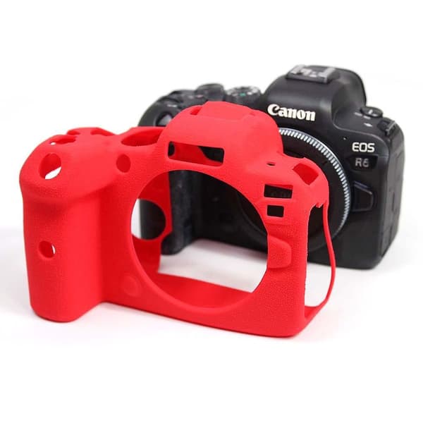 Mjukt silikonskydd för Canon EOS R6-kamera Red