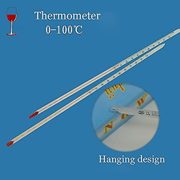 0-100 Graders Glas Termometer Hembryggning Lab Rött Vattenfyllt Termometer