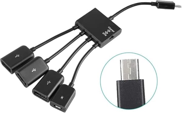 Host Kabel Kortleser, Micro Usb Hub Otg Strømlading Host Kabel Kortleser Konverter Adapter