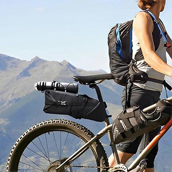 Cykel Sædetaske Landevejscykel Sædepakke 11L Under Sæde Cykel Bagtasker med Reflekterende Striber til Mountainbike Landevejscykler Sort