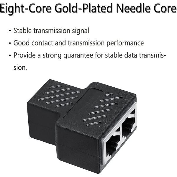 Rj45 Liitin [2 kpl], Rj45 Jakajaliittimet Adapteri 1-2 Ethernet Jakaja Kaksois