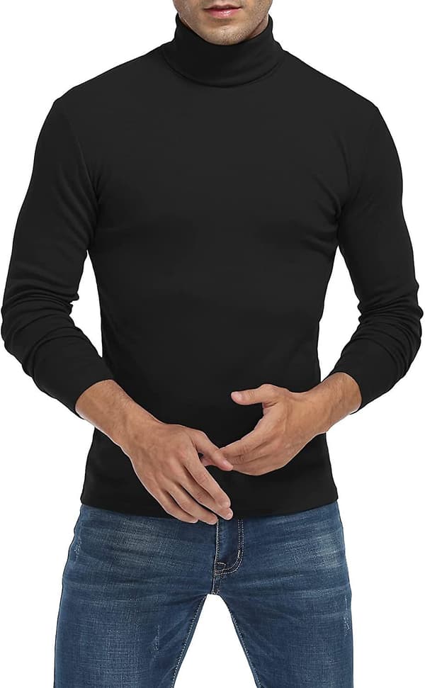Herr tröja stickad turtleneck pullover casual slim fit långärmad tröja bas tröjor