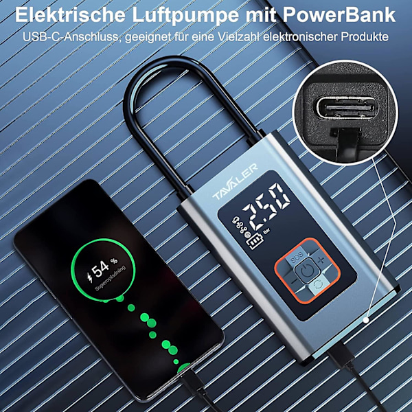 Elektrisk Sykkelpumpe, Batteridrevet Luftpumpe Sykkel Elektrisk Alle Ventiler, 140psi Elektrisk Sykkelpumpe, 2000mah Elektrisk Luftpumpe Sykkelkompressor For Bil, E-sykkel, M
