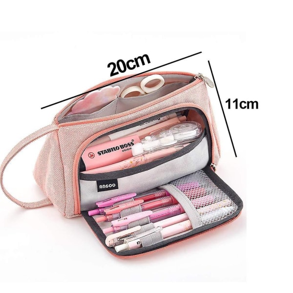 Penneveske med stor kapasitet, poseholder, stor oppbevaring, skrivesakerorganisator Shape3