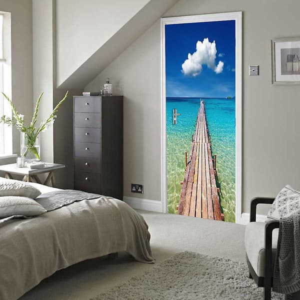 (38,5*200cm*2stk) 3D Effekt Plakat Dør Sticker 40