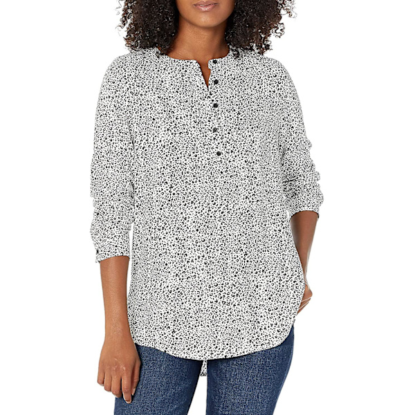 Kvinnors långärmade vävda blus Style 2 XL