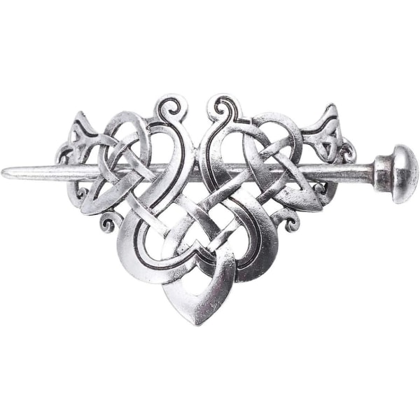 Celtic Knot Hårklämmor,acsergery Vintage Håraccessoarer Antik Silver Hår