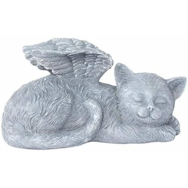 Ängel Hund Katt Minnessten Staty, Husdjur Minnesstenar, Husdjur Minnessten Trädgård Dekor Valp Gravsten Skulptur Prydnader Cat