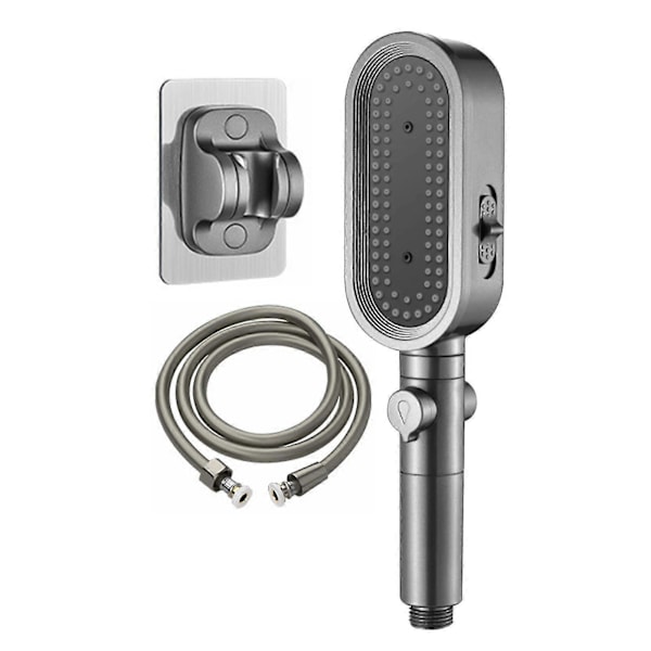 Duschhuvud med Mikrofonförstärkning Multifunktionell Universal Duschhuvud Badrumstillbehör Grey Shower Head