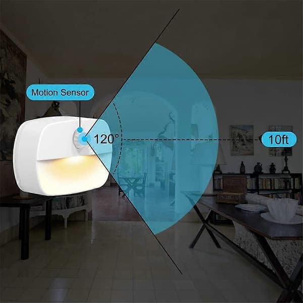 Set med 6 LED-vägglampor med batteridriven rörelsesensor för garderob, trappor, hall, kök, sovrum