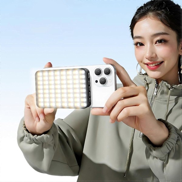 Selfie Lys, Bærbart Selfie Lys, Clip-on Selfie Lys, 10 Lysstyrkeniveauer