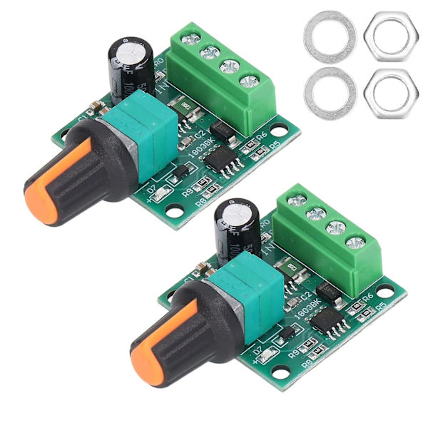 2 st DC 1.8v12v 30w 2a Pwm Lågspänningsmotor Hastighetsregulator Omkopplare Justerbar Spänningsregulator Drivrutinsomkopplare Med Hastighetskontrollratt För Fläktpump