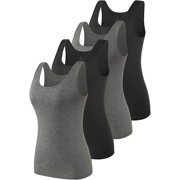 Naisten erittäin pehmeät topit joustavat vapaa-ajan tank topit Style 1 XL