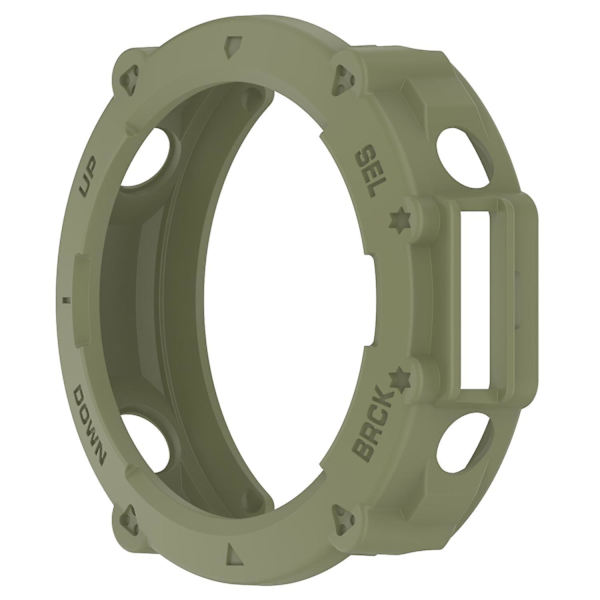 Anti-Scratch Watch Housing Case för Amazfit T-Rex Ultra A2142, TPU Cover Quick Release Hollow Case Jungle Green