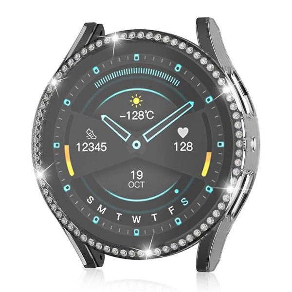 Hårt PC cover för Samsung Galaxy Watch6 40 mm , Rhinestone-dekorerat ihåligt watch Transparent