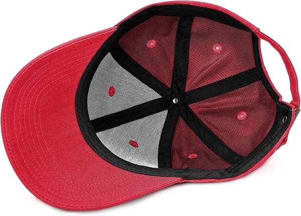 Baseballkeps Casual Unisex 6 Panel Justerbar Bomull Vanlig Sport Solhatt Red