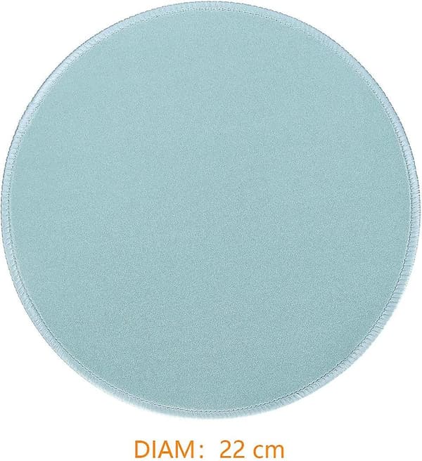 Gaming musemåtte til computer laptop 26x21x0,2 cm tastaturmåtte skrivebordsmåtte Light Blue Round