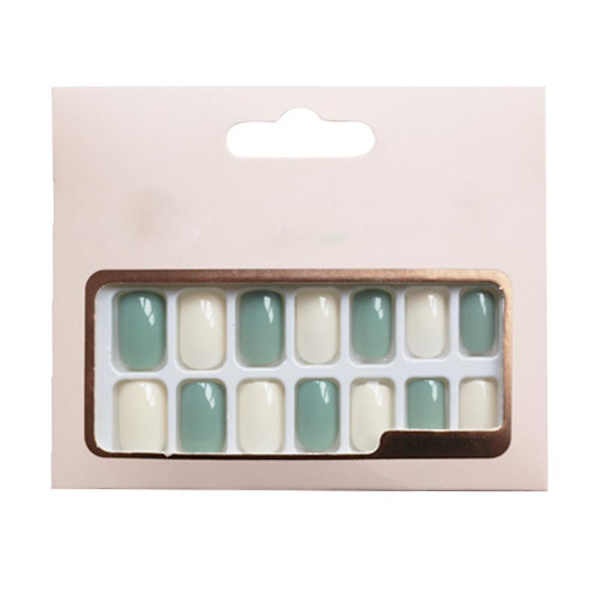 Farve Tryk-på Manicure, Solid Farve Mani style 1