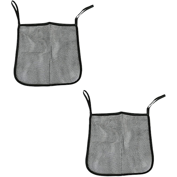 Mesh barnvagnsförvaringsväska, universellt barnvagnsförvaringsnät, barnvagnsnät, barnvagnsorganisatör, meshficka på baksidan av barnvagnen, 2 stycken svart
