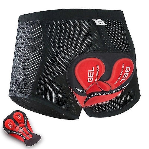 Miesten pyöräilyalusshortsit 5D-pehmusteella, MTB-pyöräilyshortsit hengittävät Black XL