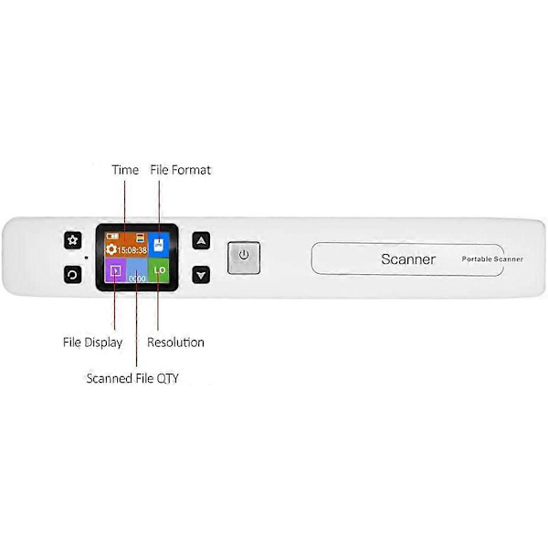 Bärbar Trådlös Linjal Skanner Bärbar Dokumentskanner anslutbar med WiFi Hög Upplösning Cast 1050DPI JPG/PDF Kompatibel med Windows 2000 /iOS
