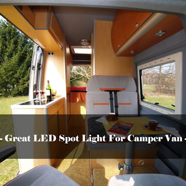 Inbyggd LED-spotlight 12V 3W för T4 T5 Husbil, Lastbil, Husvagn, Husbil, Båt, Buss (4 lampor)