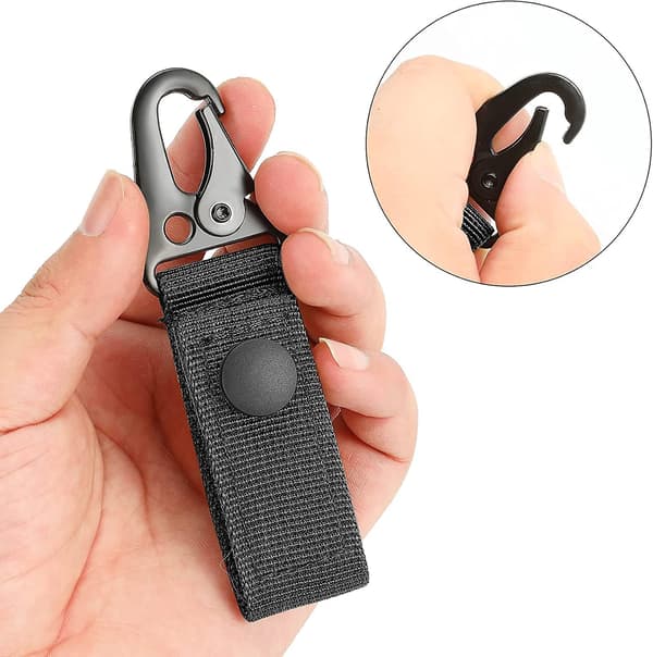 Taktisk Molle Nøglering Gear Nøgleholder Nylon Bælte Nøglering Molle Webbing Nøgleklips Spænde Til Bælter Molle Tasker
