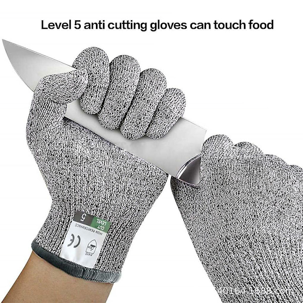 1 par hppe køkkenhavearbejde håndbeskyttende handsker slagter kød hakke arbejds handsker vanter kvinder mænds handsker dropshippin Grey xl 1 pair