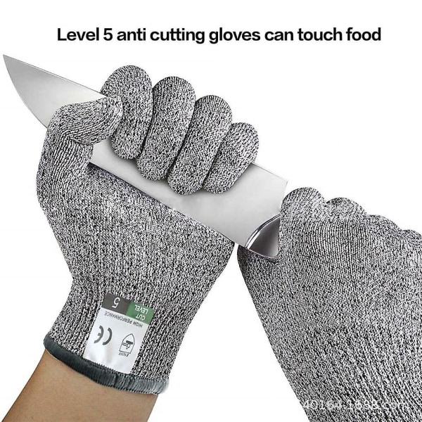 1 par hppe køkkenhavearbejde håndbeskyttende handsker slagter kød hakke arbejds handsker vanter kvinder mænds handsker dropshippin Grey xl 2 pair