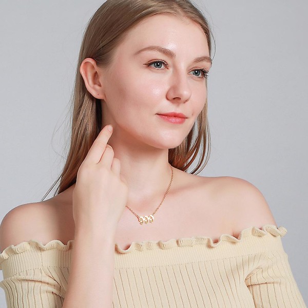 Golden Angel Number Halsband. Gammal engelskt nummerhalsband 999