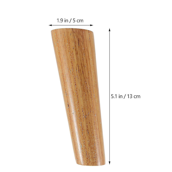1 Set Nordisk stil bordsben möbelben i massivt ekträ soffbordsskåpsfot 12 cm