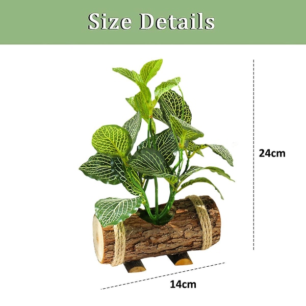 Kreative Træpotter, Simulering af Grønne Planter, Bonsai, Husholdningsartikler, Små Pynt, Simulering af Planter, Silketrykte Blade style3