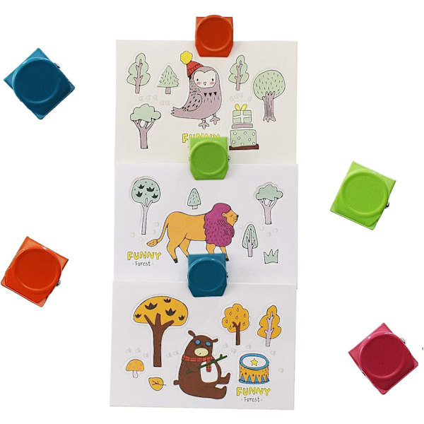 16 Färger Multi Color Metall Magnetklämmor, Magnetisk Kylskåp Whiteboard Vägg Memo Anteckningsklämma