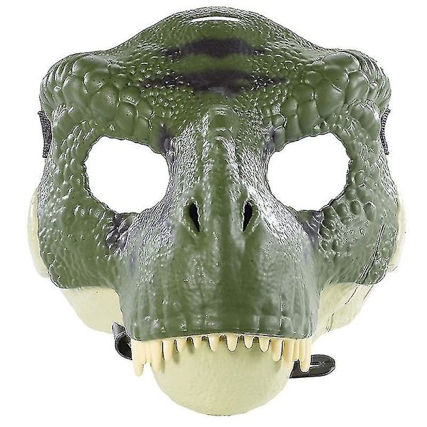 Verinen eläinnaamio Pelottava Tyrannosaurus Rex Dinosaurusnaamio Käärmeen suu Halloween Lateksi Godzilla Päänsuojus Green