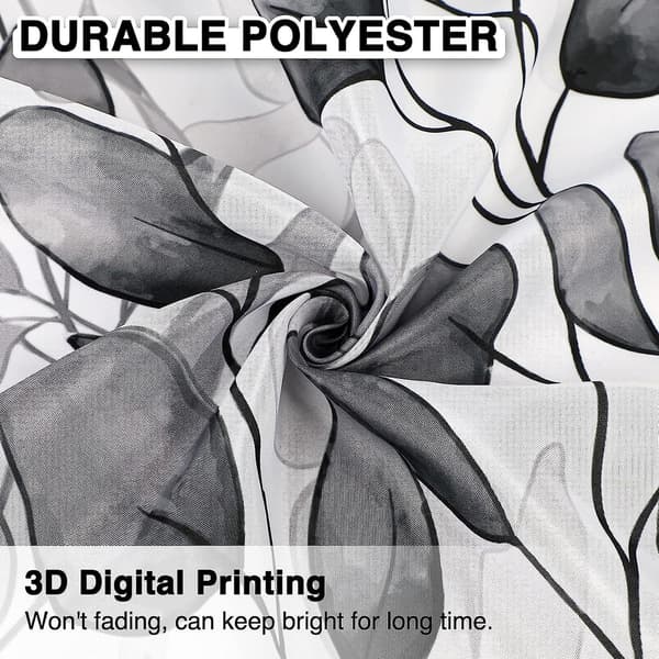 Dusjforheng, baderomsdusjforheng med 12 kroker, vanntett polyester Grey Eucalyptus