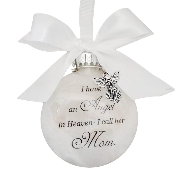 Angel In Heaven Julhängsmycke Memorial Ornament Feather Ball Tree Decor A1