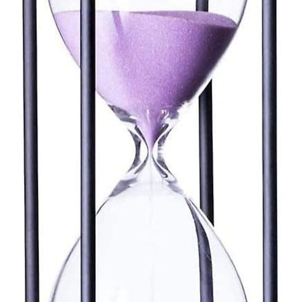 Träbotten fyrkantig glas timglas 60 minuter Intressant tid Timer Hem prydnader Kök timglas timme Meter