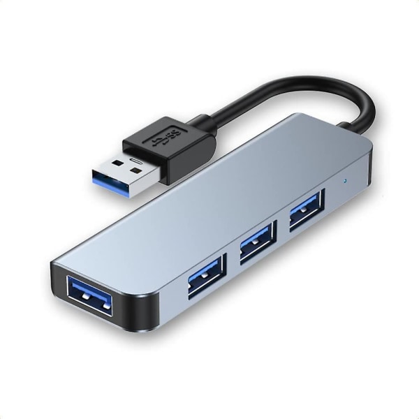 Usb-hubb, 4-portars ultraslim USB-hubb, kompatibel med Xps, Surface, Macbook, PC, etc.