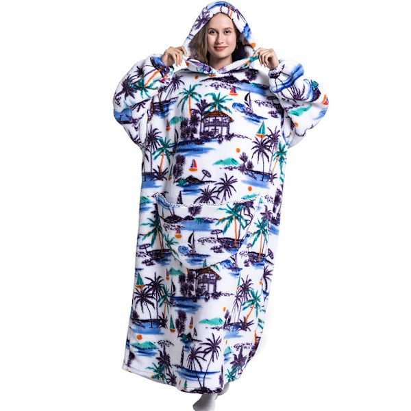 wearable sports hoodie oversized termisk jumper Lazy hoodie plus lang husbeklædning A017