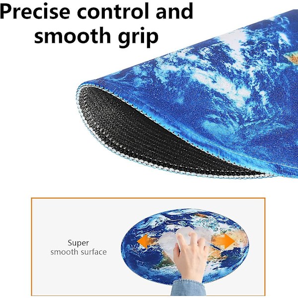 Pelihiirimatto/alusta tietokoneelle ja kannettavalle 20cm*20cm, näppäimistöalusta, työpöydän alusta Earth Round