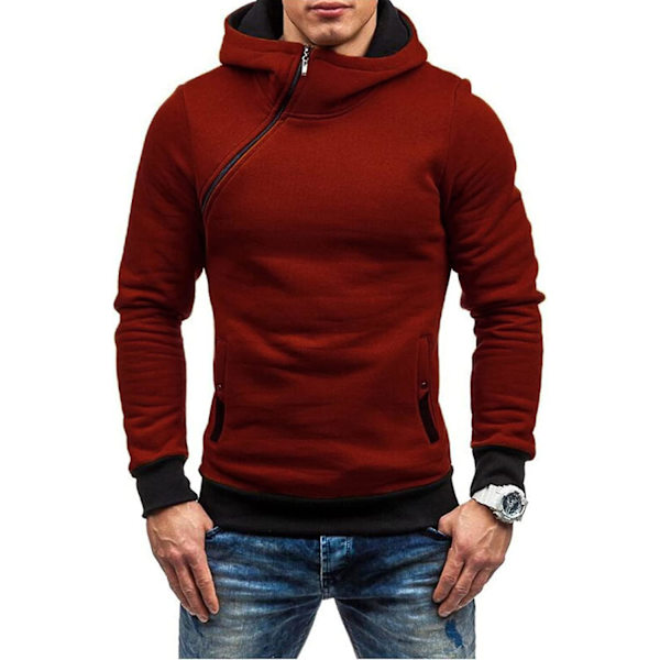 Herr Halv Zip Hoodies Sweatshirts Jumpers Casual Hoody Vintage Sweatshirt Hoodie