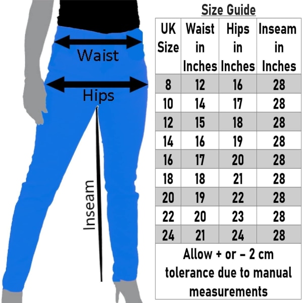 Elastiska jeans med hög midja Magkontroll & Stretch, Storbritannien 10-24